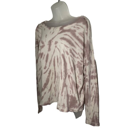 Chaser Heritage Waffle Long Sleeve Snap Drop Shoulder Tee Size S 60% Cotton 40% - Picture 1 of 11